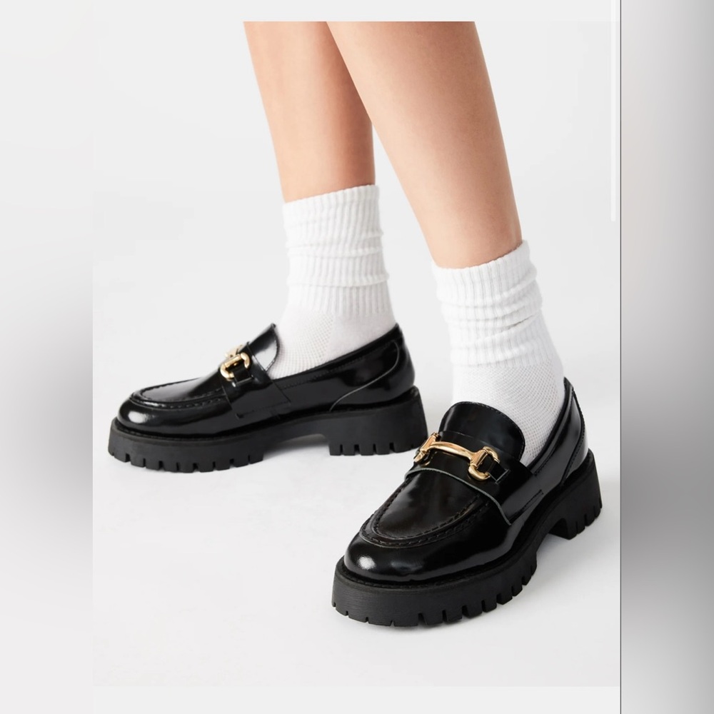 Steve Madden Lando Black Loafers
